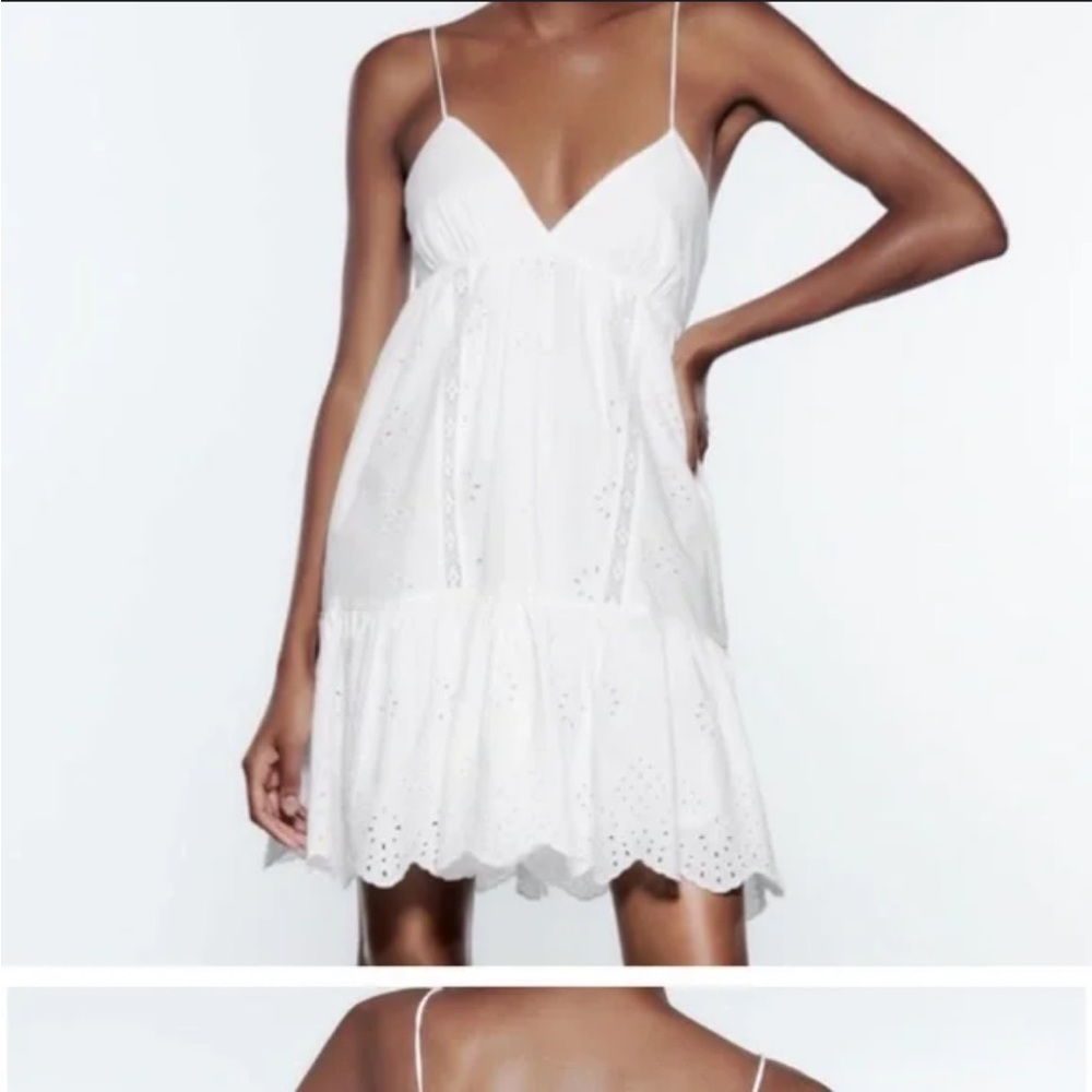 Zara white eyelet sundress